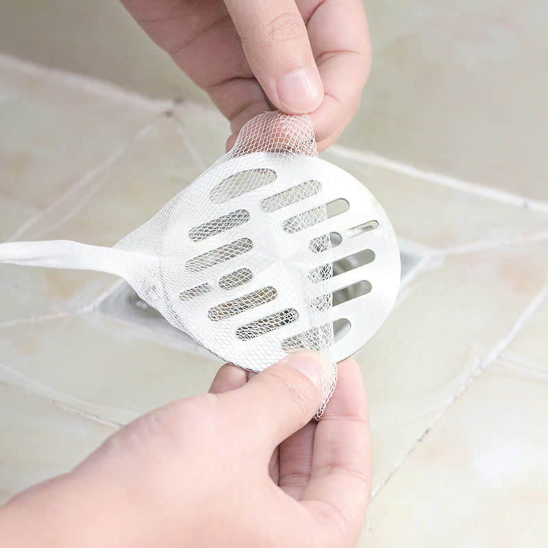 Combo 100 Túi Lọc Rác Bồn Rửa Bát - Thiết Kế Kiểu Lưới Siêu Dai Đầu Túi Có Chun Co Giãn Chống Tắc Nghẽn Ống