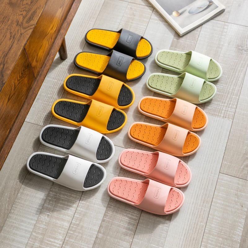 Dép đi trong nhà Unisex 2 mầu, cao su chống trợt, siêu êm FOR HOME - Thời Trang PKT