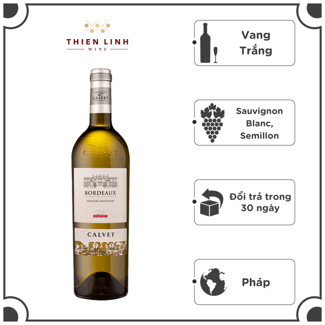 Rượu Vang Trắng Calvet Conversation Sauvignon Blanc AOP Bordeaux