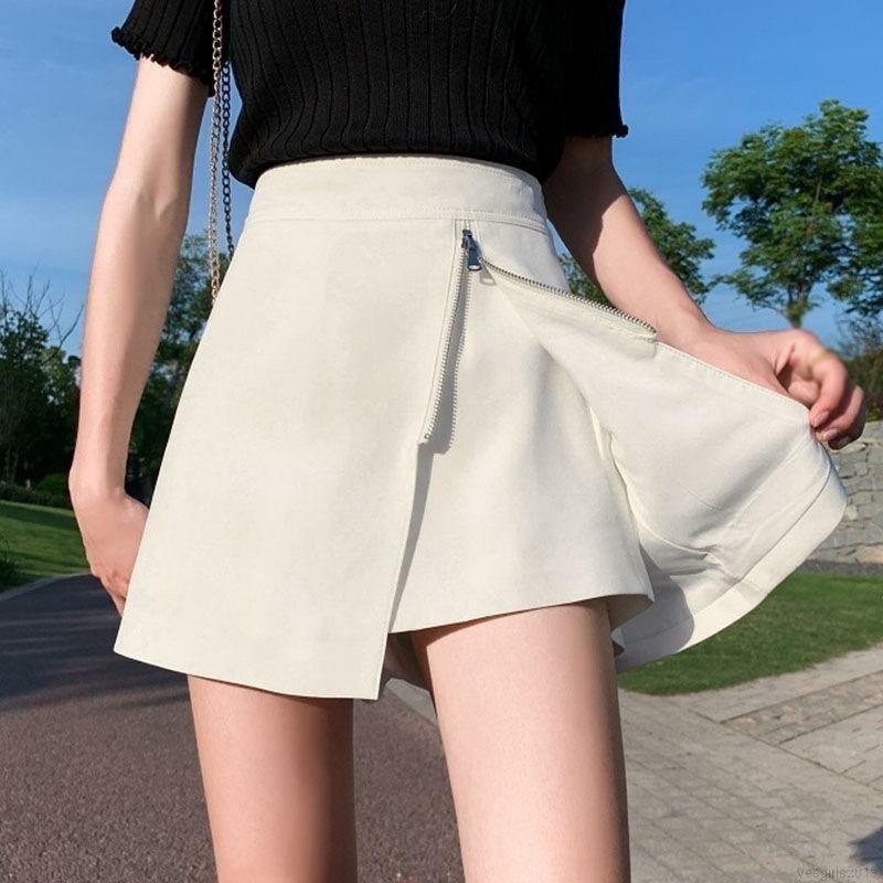 Quần Váy Cạp Cao_Quần Short Giả Váy Khóa Cạnh mã 222 Tep Fashion