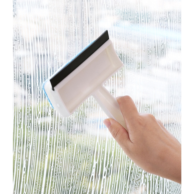 Cây lau kính cầm tay mini 2 mặt tiện lợi thông minh đa năng làm sạch cửa kính cửa sổ kính xe ô tô, đồ chùi kiếng