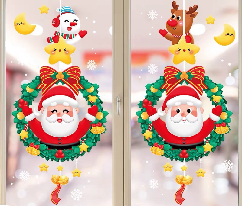 Decal Dán Kính Trang Trí Noel Hít Tĩnh Điện ( ko cần keo ) AMJ950AB