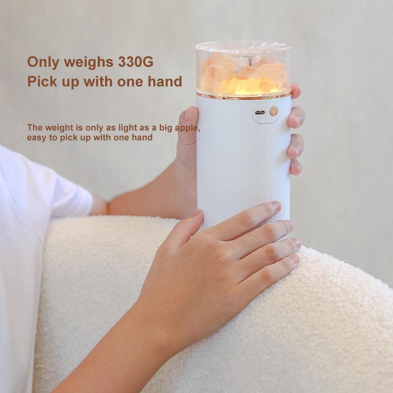 400ML Máy Tạo Độ Ẩm Không Khí Pha Lê Xông Phòng USB Không Dây Tinh Máy Khuếch Tán Tinh Dầu Humidificador Với Bầu Không Khí Đèn Nhà