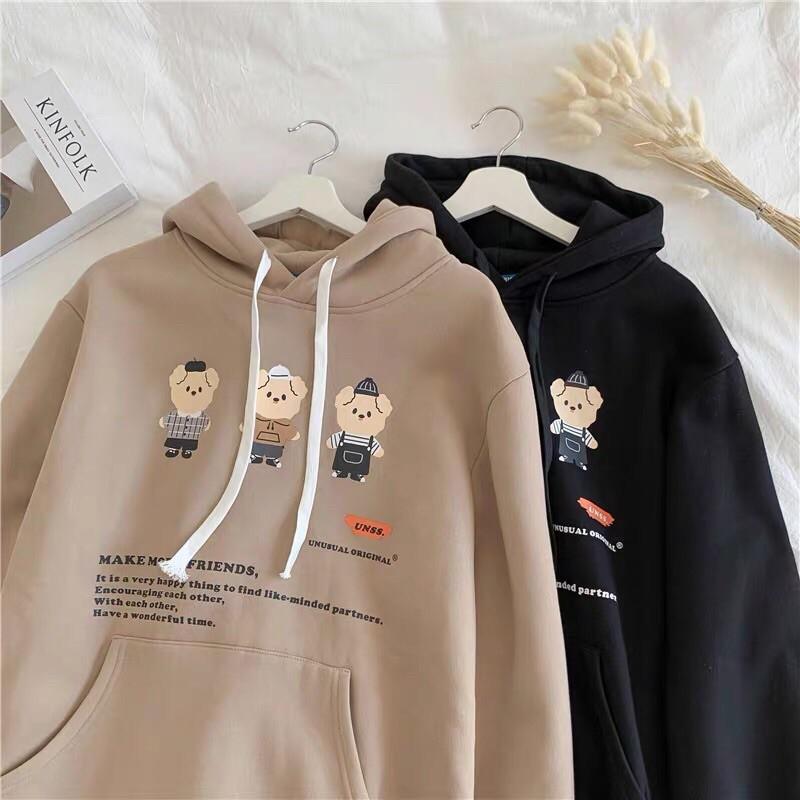 Hàng Siêu CấpNỉ Hoodie in gấu kute hàng chất dày