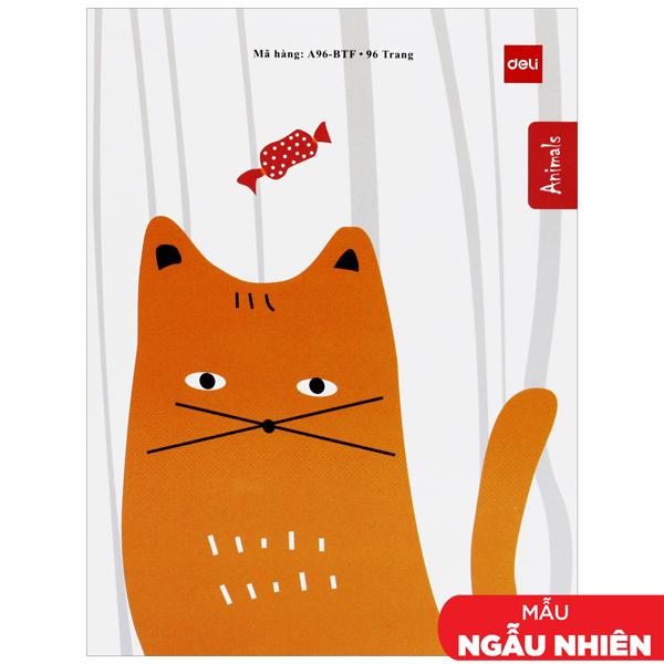 Tập Học Sinh - 4 Ô Ly Vuông - 96 Trang 100gsm - Deli CNA96-BTF (Mẫu Bìa Giao Ngẫu Nhiên)