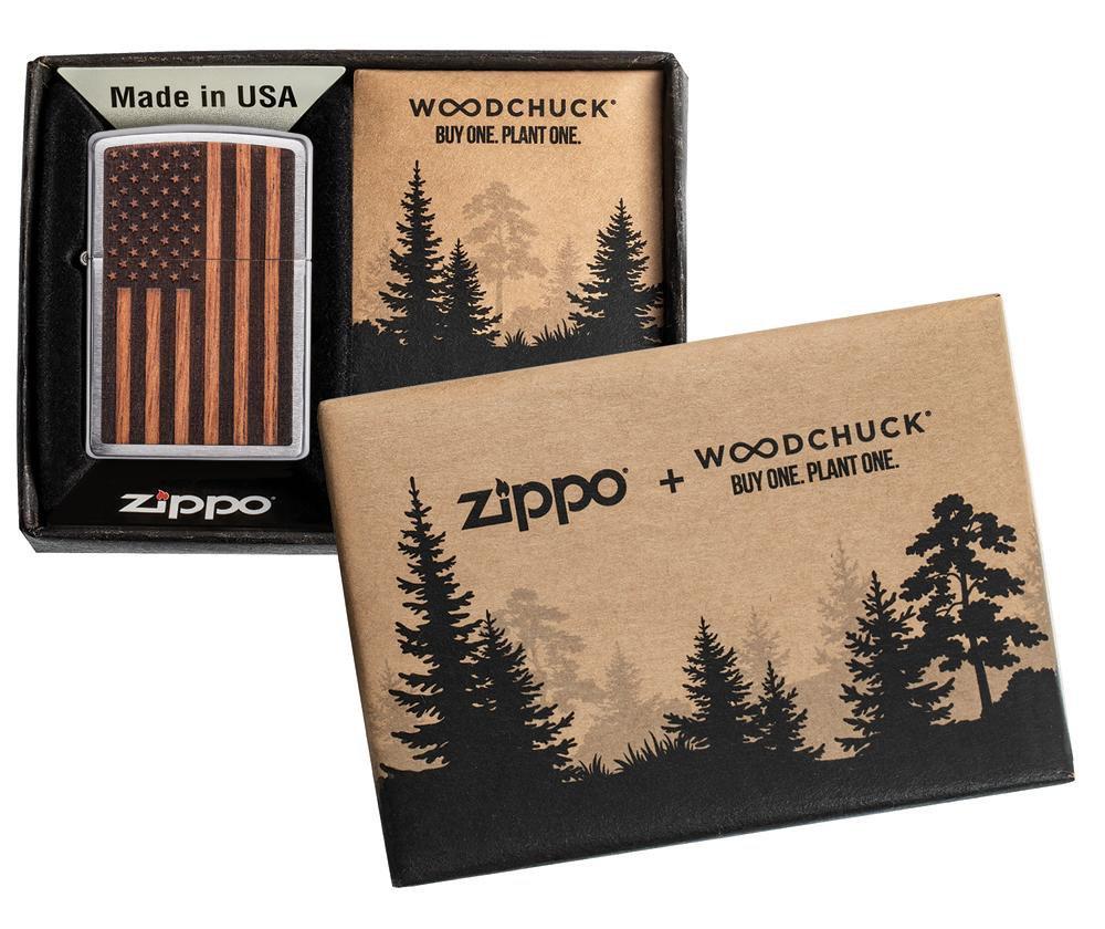 Bật Lửa Zippo WOODCHUCK USA American Flag 29966