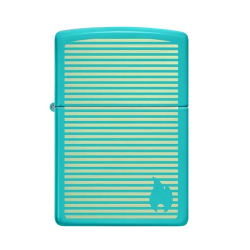 Zippo Classic Flat Turquoise Laser Engrave 48151