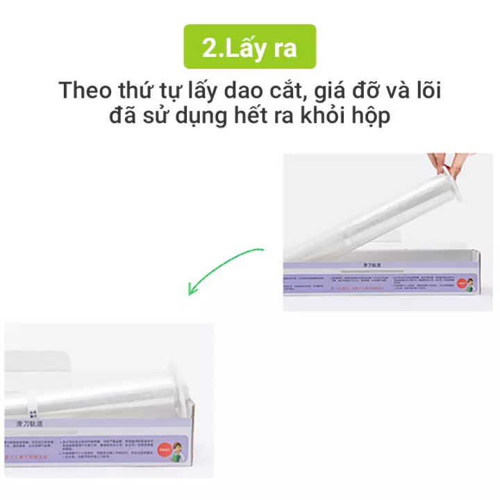 Combo 1 màng bọc thực phẩm PE + 1 lõi màng bọc  MyJae Đài Loan 30cm x 120m dạng dao cắt trượt bảo quản thực phẩm an toàn tiện lợi