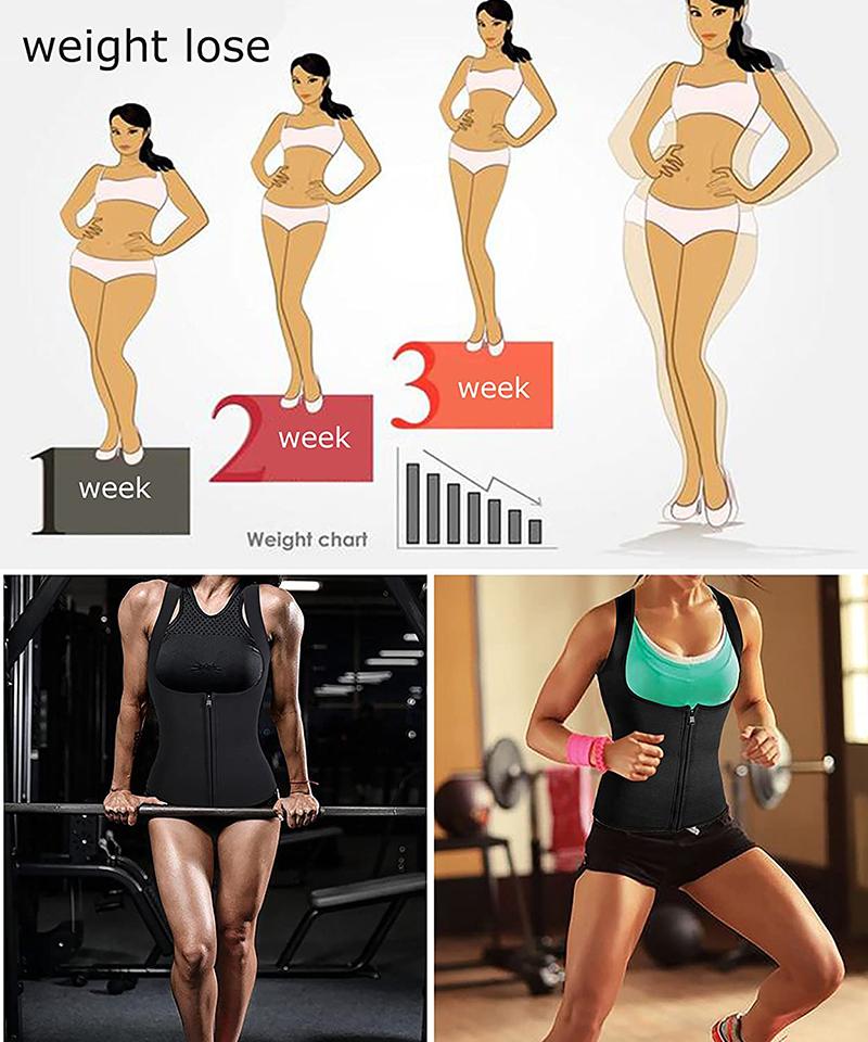 XS-XXXL Áo Sinh Nhiệt Eo Tập Giảm Béo Tập Toàn Thân Neoprene Xông Hơi Áo Vest Nữ Giảm Cân Thể Thao Hàng Đầu Định Áo