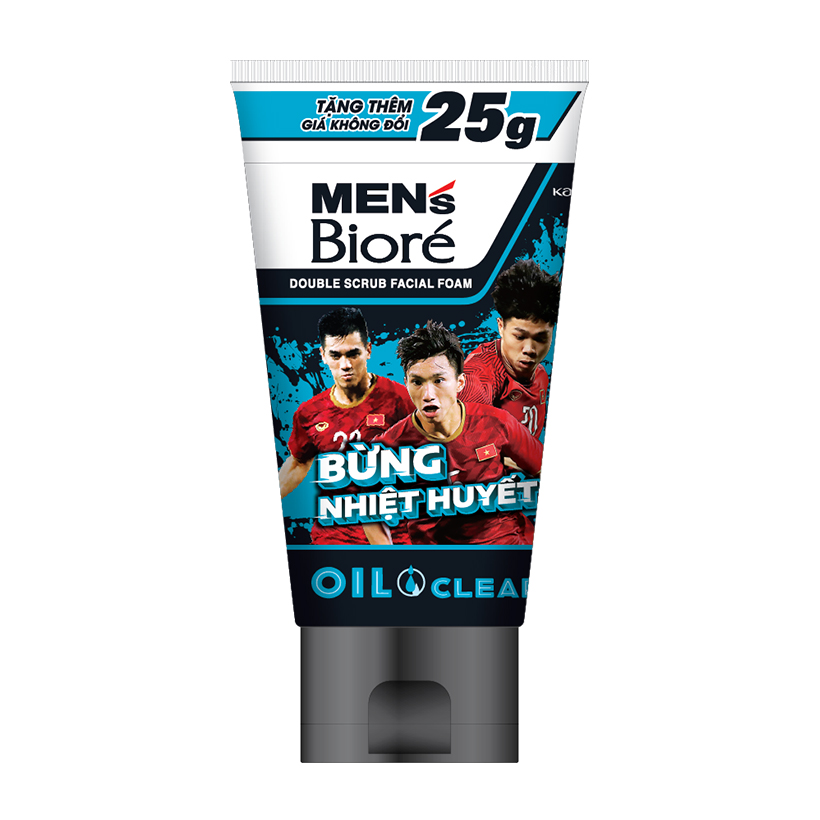 Sữa Rửa Mặt Men Biore Hạt Tác Động Kép Sạch Nhờn 100g