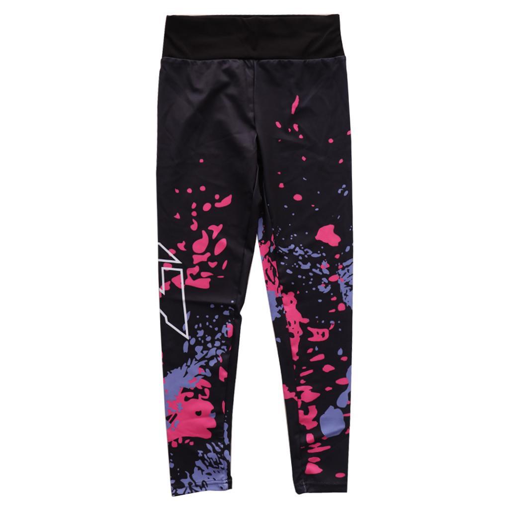 Print High Waist Full Length Women Yoga Leggings Dry Fit Running Gym Sport Pants