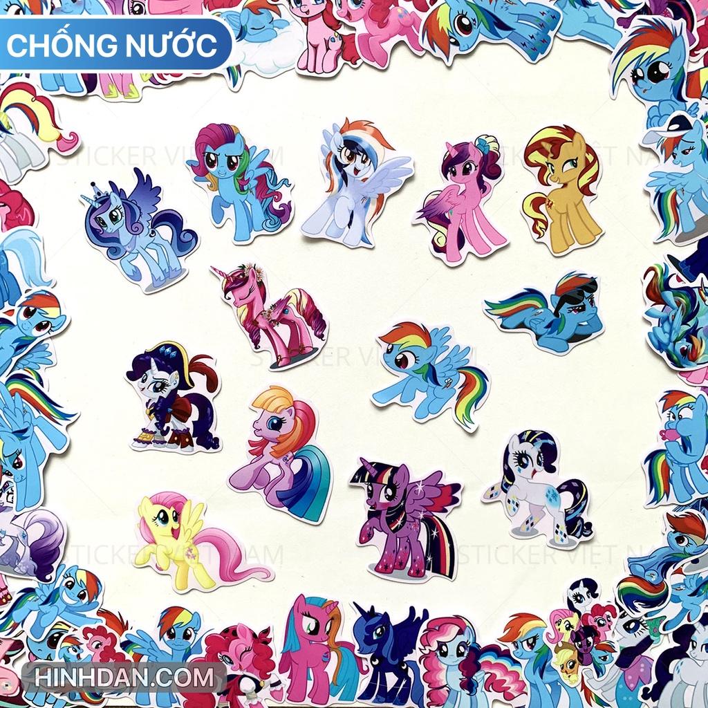 Sticker Ngựa PONY - Dán Trang Trí - Chất Liệu PVC Cán Màng Chất Lượng Cao Chống Nước, Chống Nắng, Không Bong Tróc Phai Màu