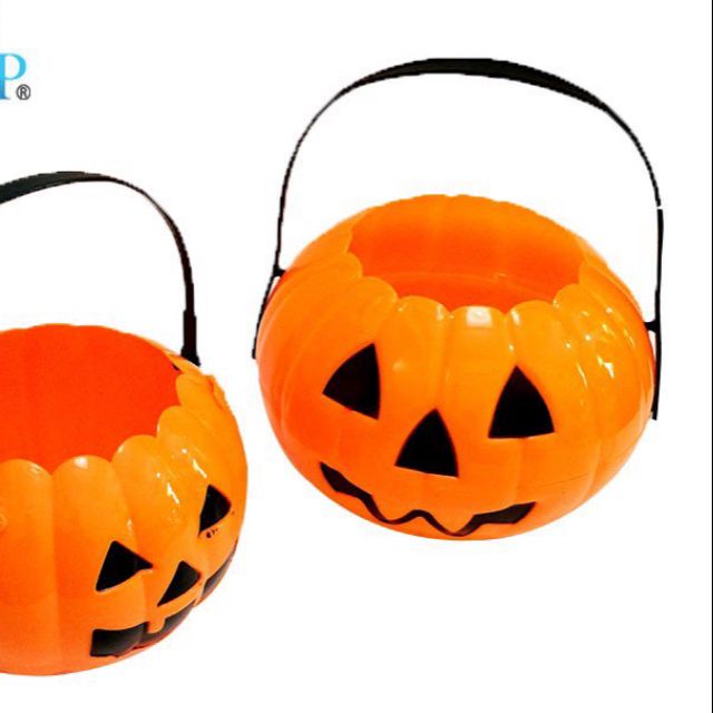 Giỏ bí ngô haloween 1-4 giỏ/ giỏ xách bí Ngô đựng kẹo chơi hoá trang halloween