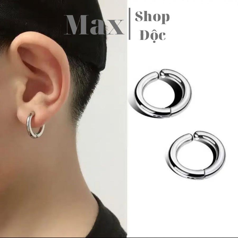 Khuyên Tai Kẹp, Khuyên Mũi, Môi Không Cần Xỏ Nam Nữ Unisex Tròn Circle Basic - Maxshopdoc