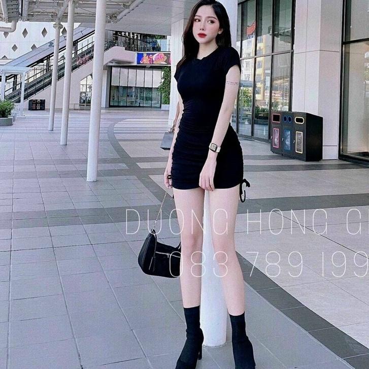 Đầm body nhún rút dây sexy cho nàng đi chơi dạo phố