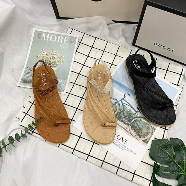 Sandal xỏ ngón 2 dây xéo đế nệm siêu êm