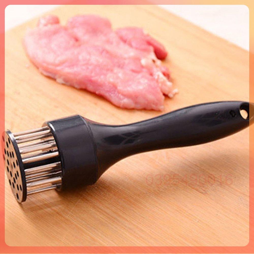 Dụng cụ đâm thịt làm mềm 21 đầu Inox chống rỉ giúp ngấm gia vị hơn khi tẩm ướp để chiên, rán, nướng ngon hơn