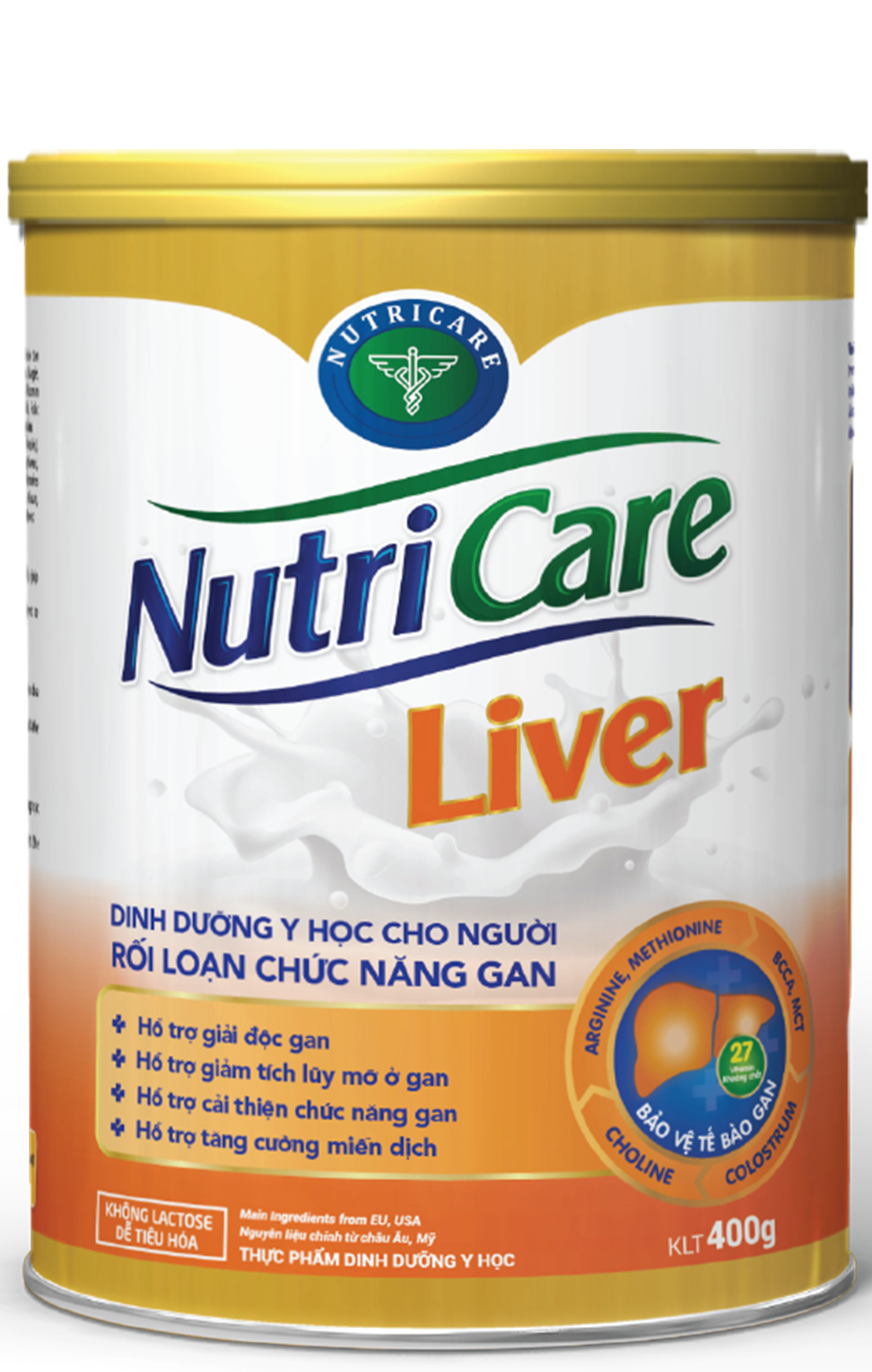 Sữa bột Nutricare Liver dinh dưỡng y học chuyên biệt cải thiện chức năng gan (400g)