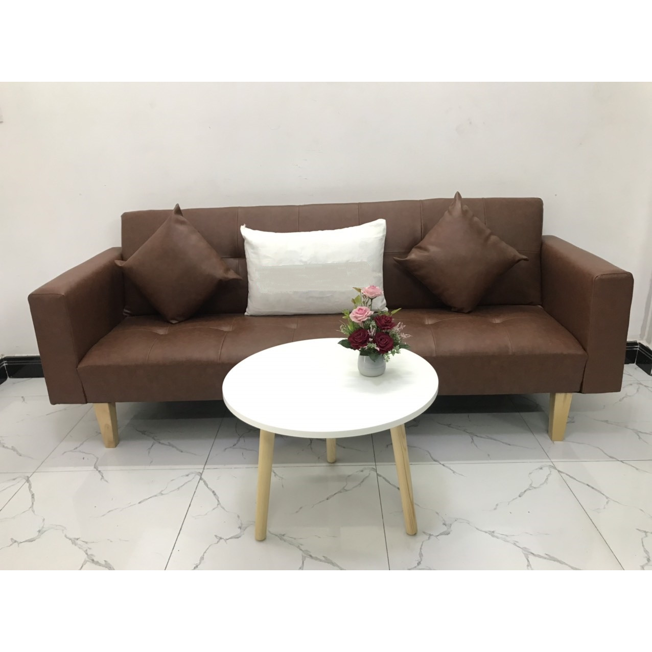 Bộ ghế sofa giường sofa bed tay vịn phòng khách salon linco8 sopha