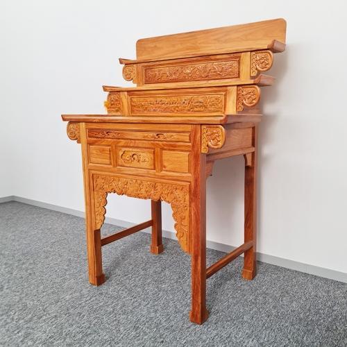 Bàn cúng gỗ gõ, Bàn Thờ Gia Tiên 3 Tầng Gỗ Gõ Đỏ