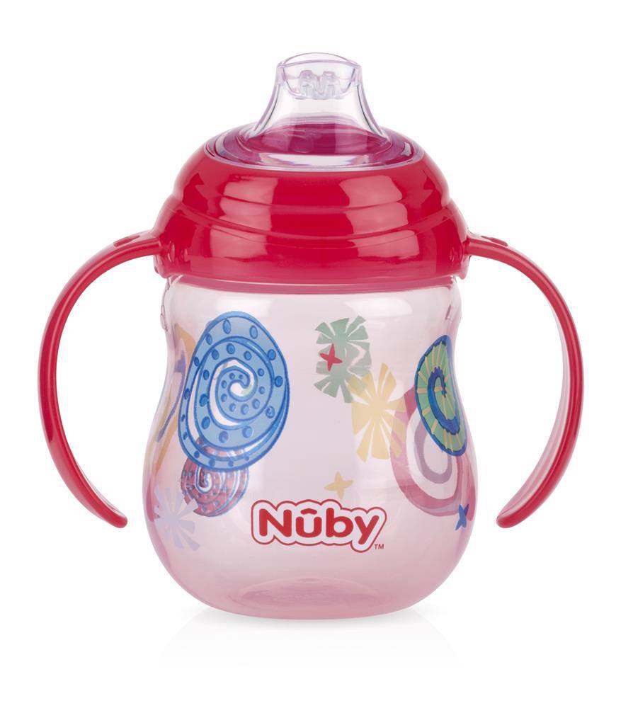 [ 10320-Nuby ] Bình uống nước 270ml, ống hút mỏ vịt làm bằng Silicone