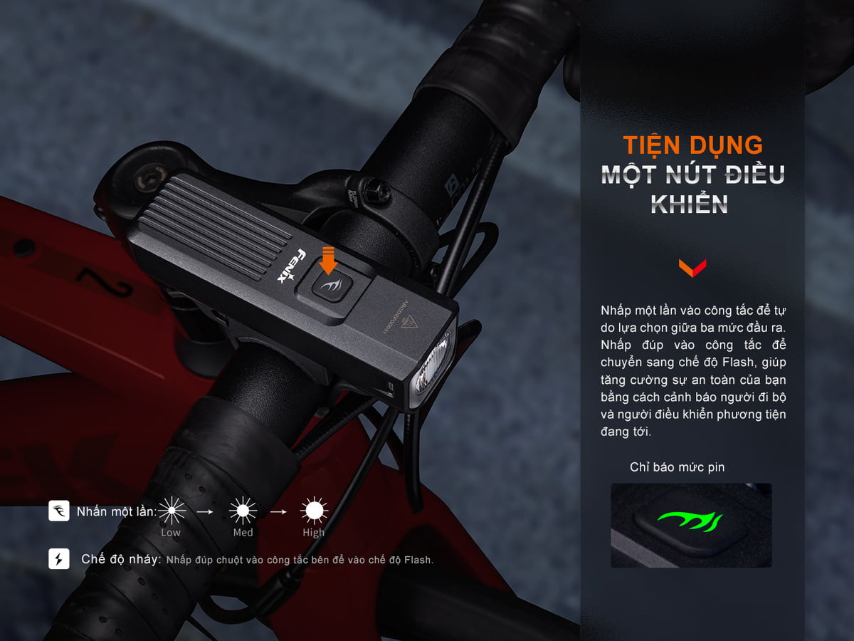 Đèn Pin Fenix BC15R siêu nhẹ, đa năng