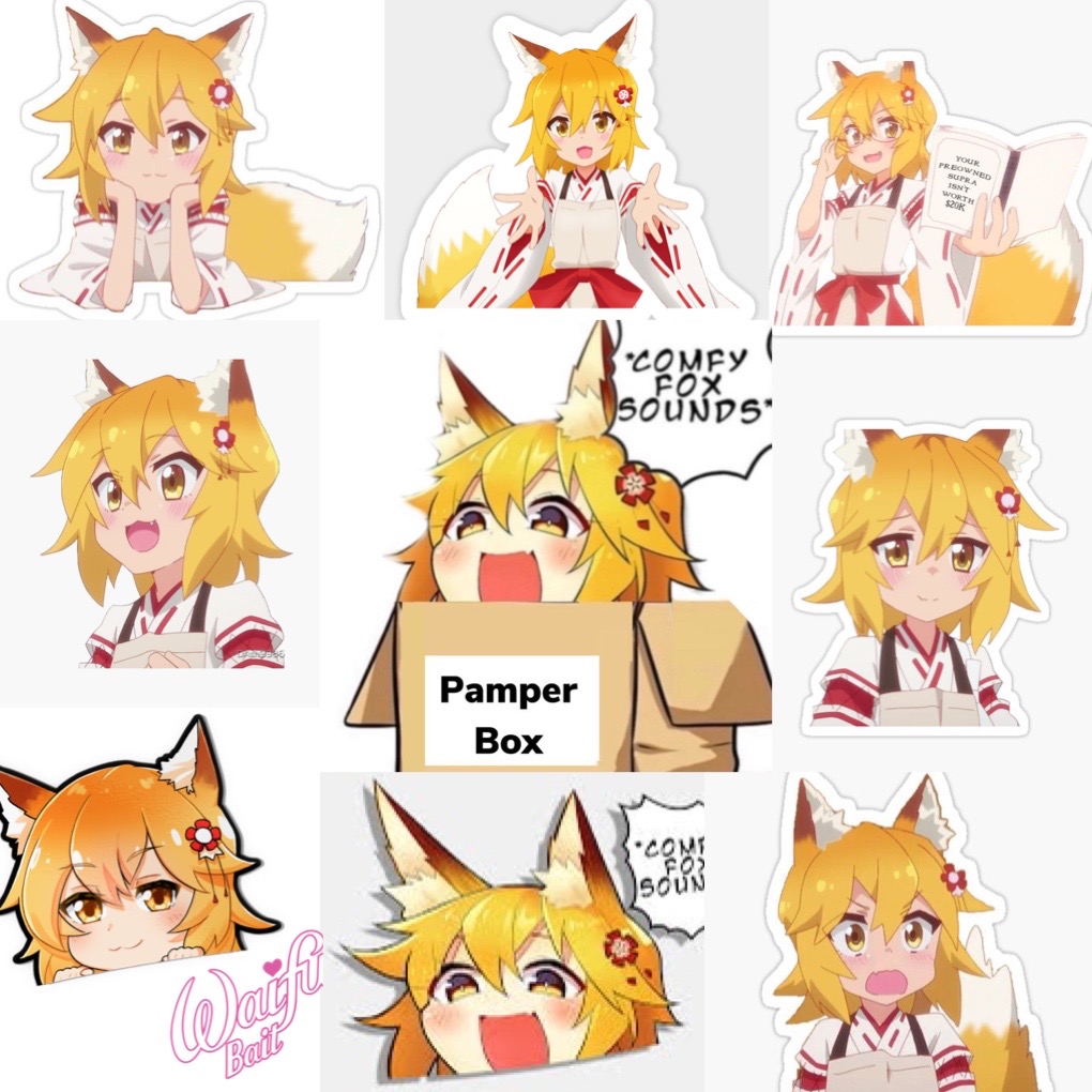 Ảnh Sticker Senko-san 30-60 cái ép lụa khác nhau/ hình dán senko-san