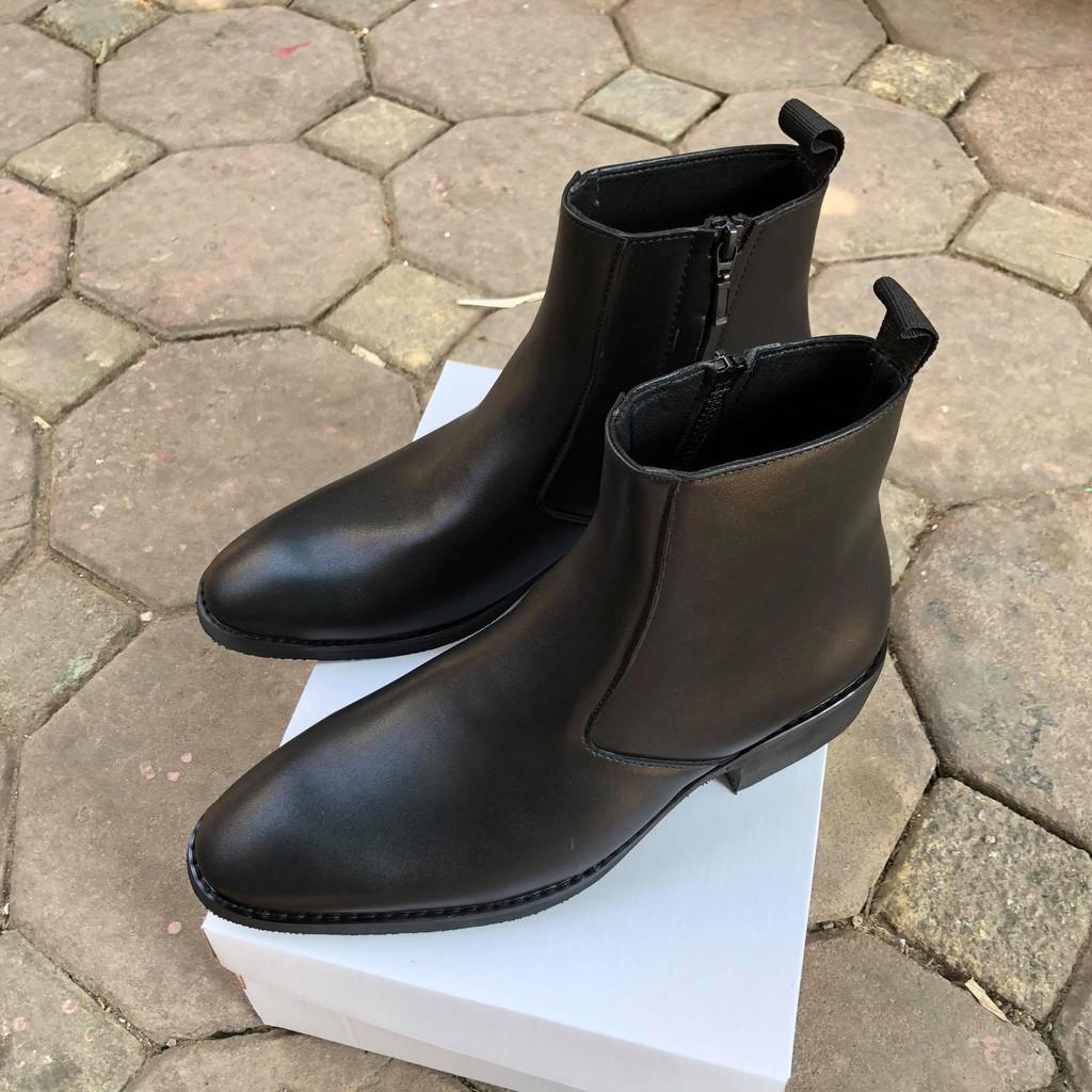 Zip Boots V3 Cao Cấp Đế 4,5cm Da Bò