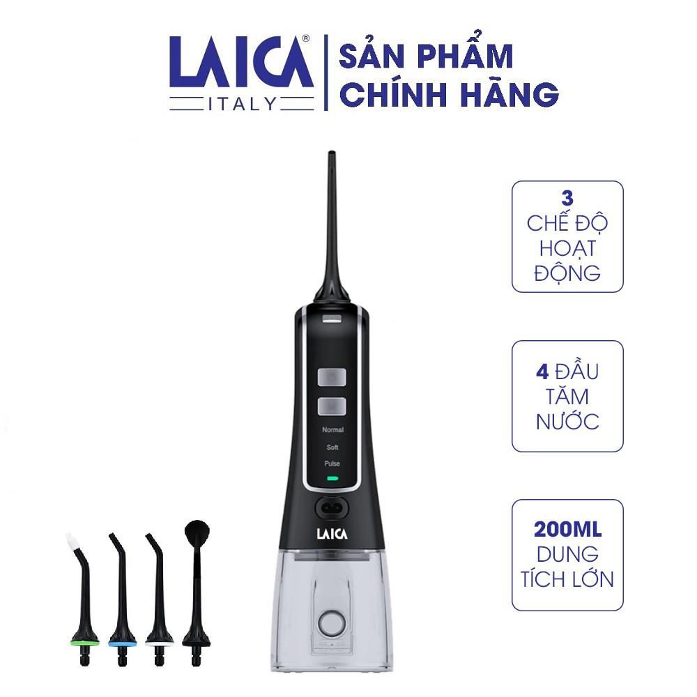 Máy tăm nước LAICA PC4003 - 03 chế độ - 4 đầu kèm theo - Sạc pin