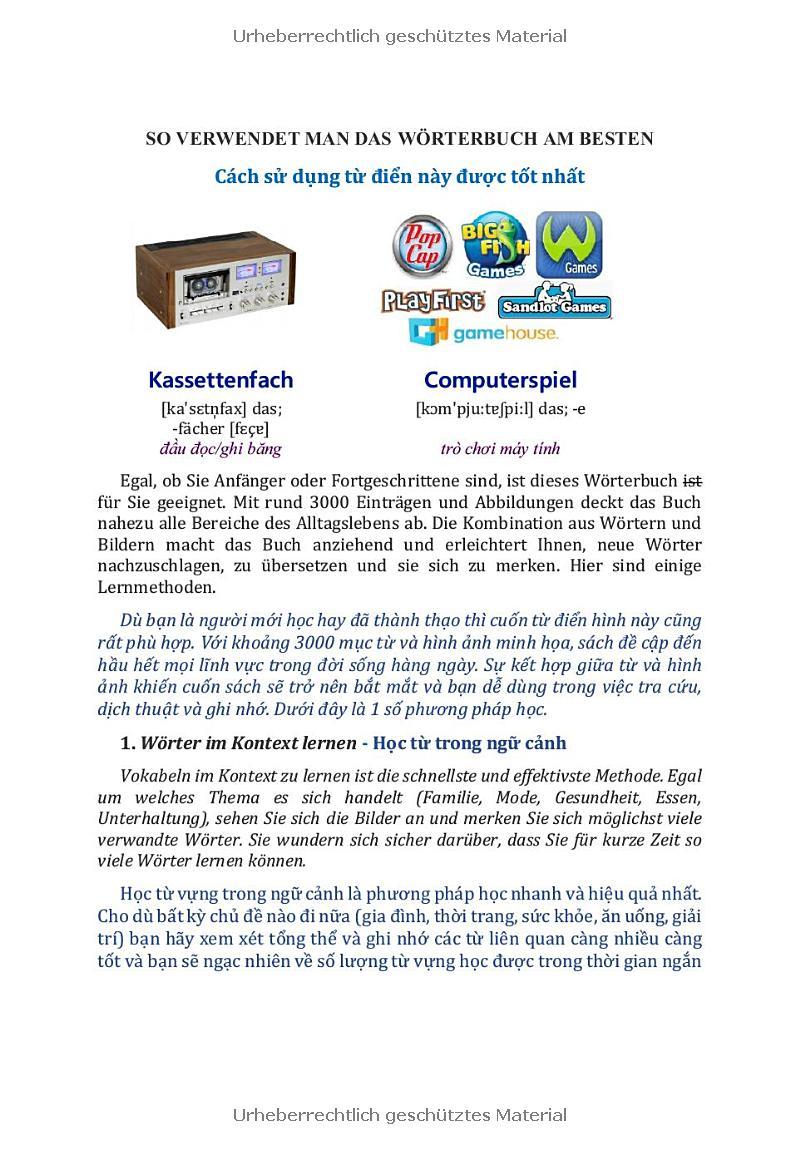 Sách - Das Bildwörterbuch Deutsch-Vietnamesisch - Từ Điển Đức-Việt Bằng Hình