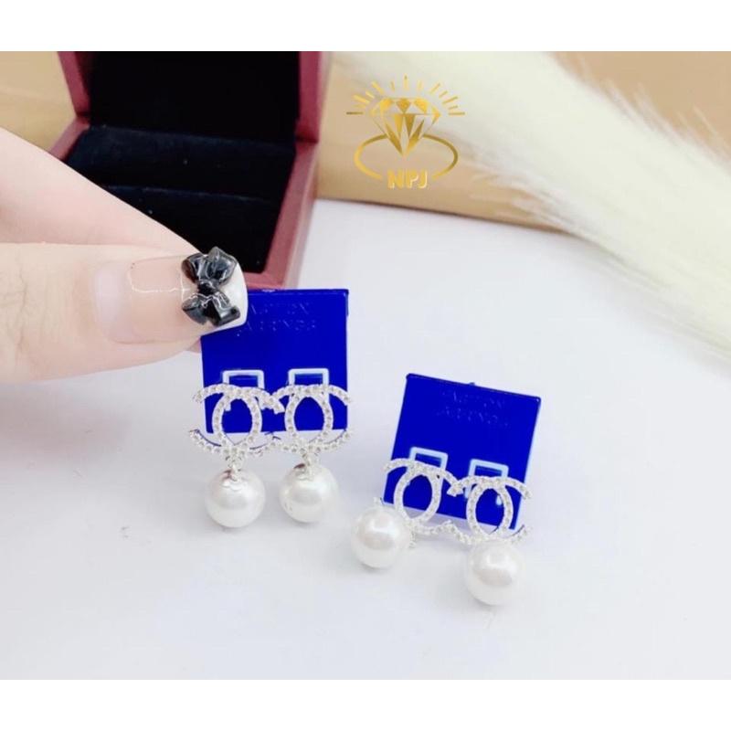 Bông tai bạc X đá gắn trai ️ Siêu hot ️giá siêu rẻ, Chất Liệu Bạc ta -Bạc Npj