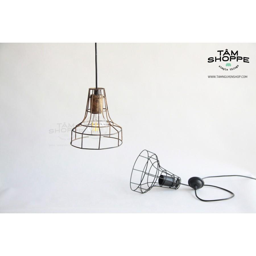 Bộ đèn thả trần khung sắt hình chóp