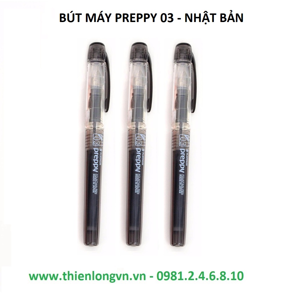 Combo 3 Bút máy Preppy 03 màu đen - Nhật bản