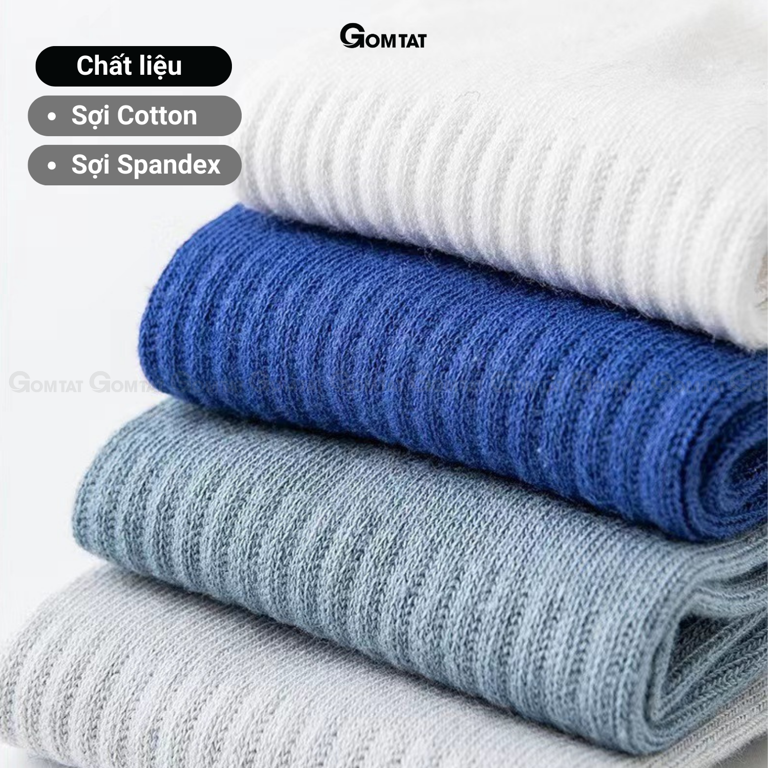 Set 5 đôi tất vớ nam cổ ngắn GOMTAT cao cấp mẫu Bug, chất liệu cotton mềm mại thoáng mát cực êm chân - CNCC-BUG