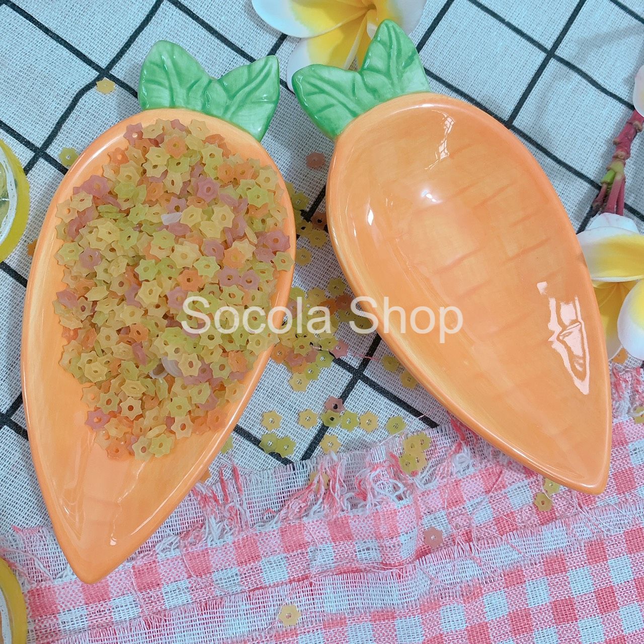 Chén Bát Ăn Dặm Hình Cà Rốt Dài Bằng Sứ