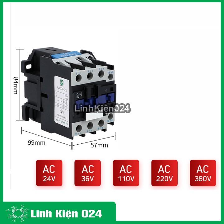 Khởi động từ contactor CJX2 380V thường mở NO vỏ chống cháy, công suất lớn