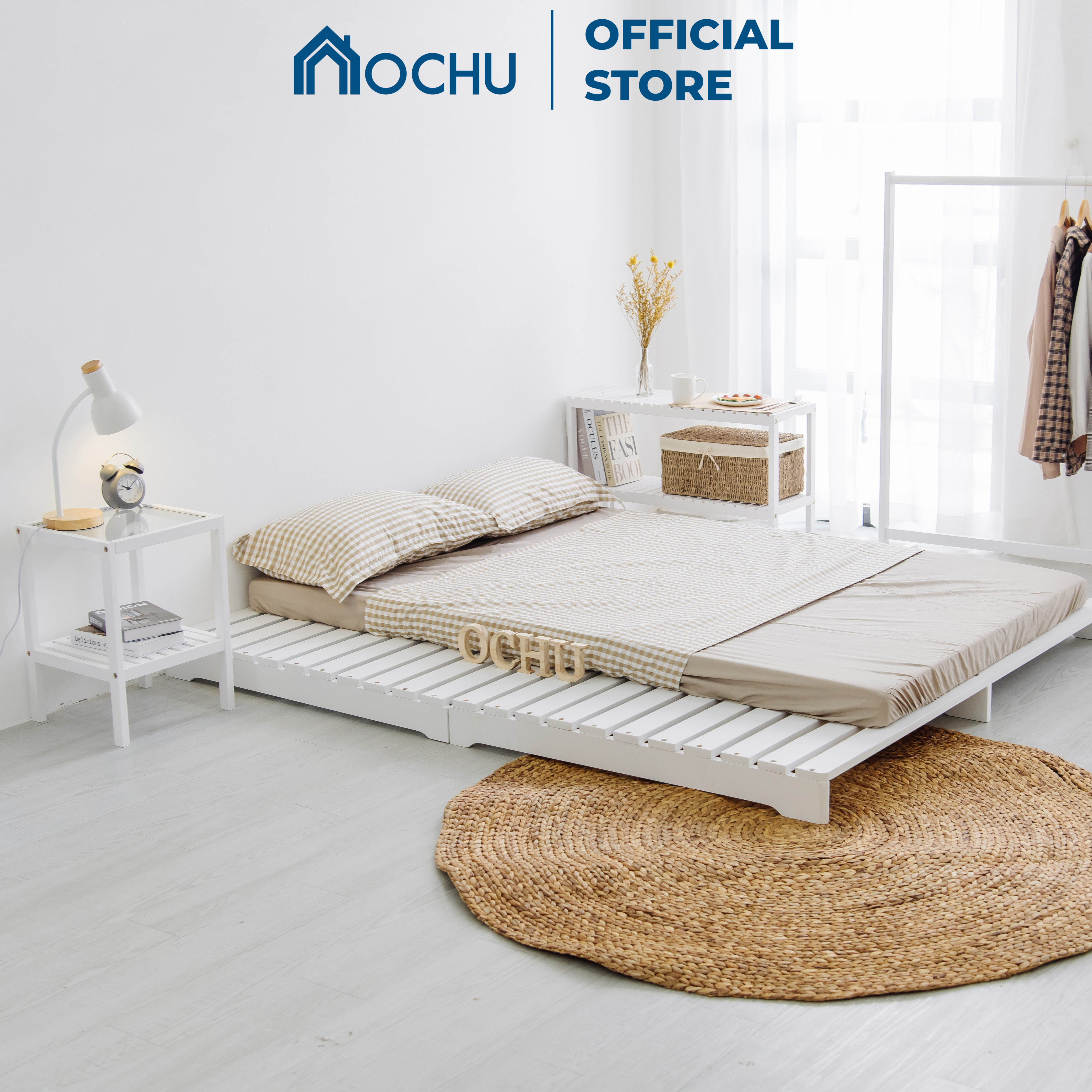 Giường Ngủ Pallet Gỗ Thông OCHU - Pallet Bed - White