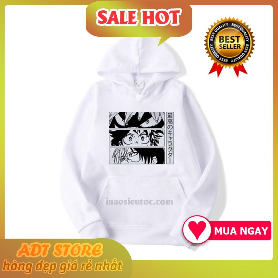 Áo Hoodie in hình My Hero Academia Anime - Hunter X Hunter cho nam nữ unisex form rộng 2 mẫu HOT