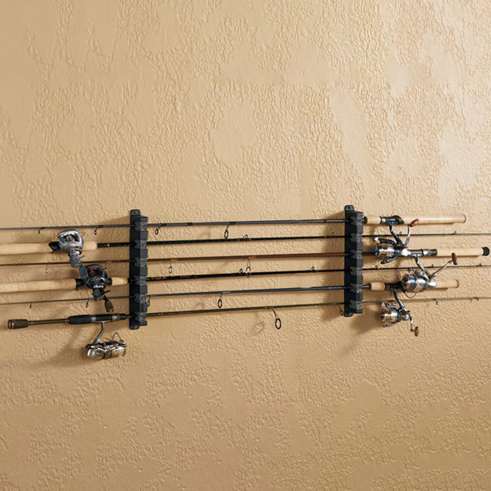 Fishing Rod Holder Easy Installation Wall Mount Pole Storage Rack for Fishing
