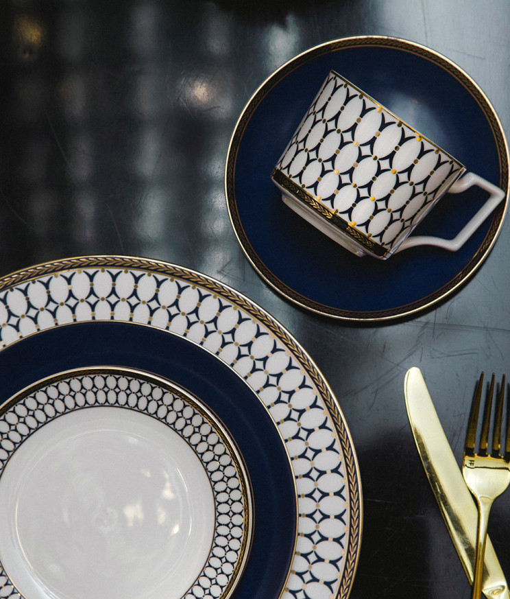 Set đĩa lót Chas Navy Dinner 4PCS