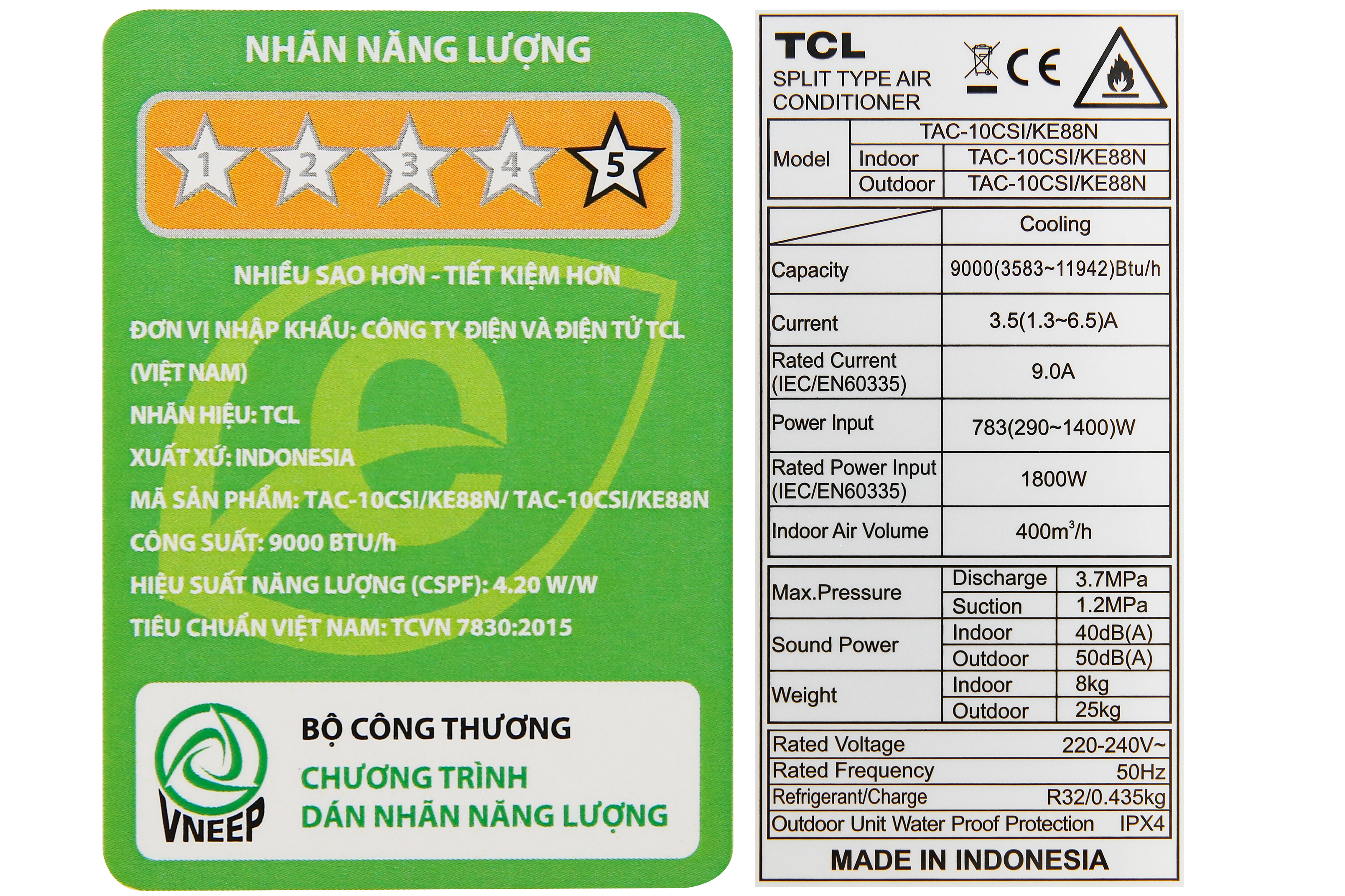 Máy lạnh TCL Inverter 1 HP TAC-10CSI/KE88N - Hàng Chính Hãng (Giao Toàn Quốc)