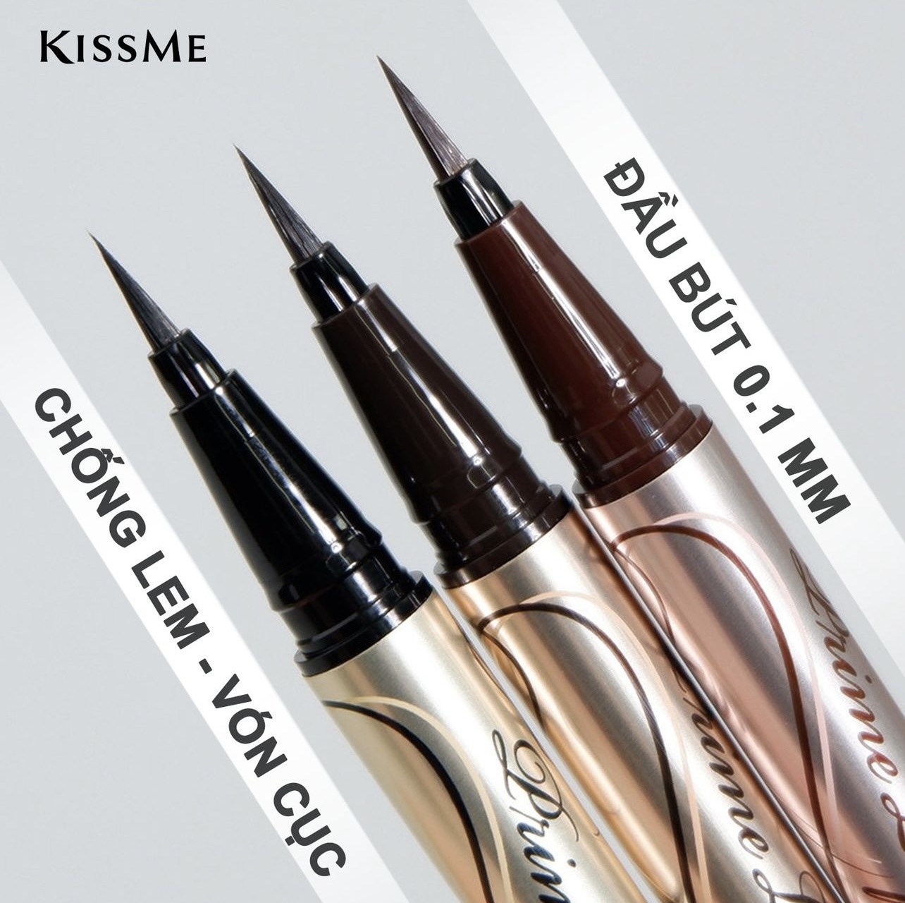 Bút Kẻ Mắt Nước Không Trôi , Không Bị Lem, Nét Kẻ Siêu Mãnh Kissme Eyeline (0.4mL )