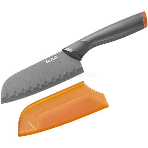 Dao làm bếp Titanium Santoku Tefal Fresh Kitchen 12cm K1220104 - Hàng chính hãng