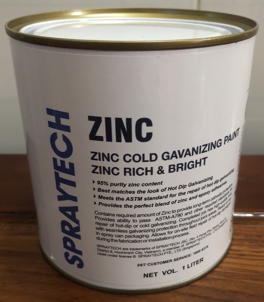 Sơn mạ kẽm Zinc Spraytech (1 lít)- HÀNG CHÍNH HÃNG