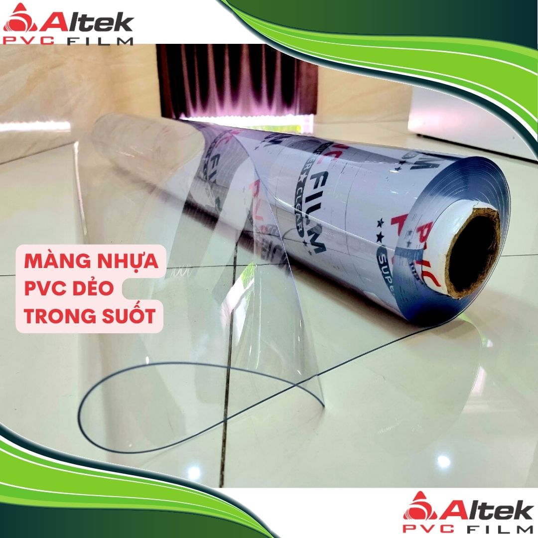 Màng nhựa PVC dẻo trong suốt, khổ lớn