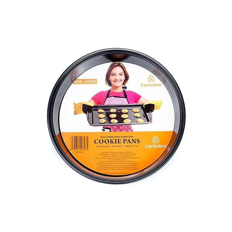 Khay Nướng Bánh thép không gỉ Chống Dính hiệu Carlmann CD 24x4.5cm - CM008235