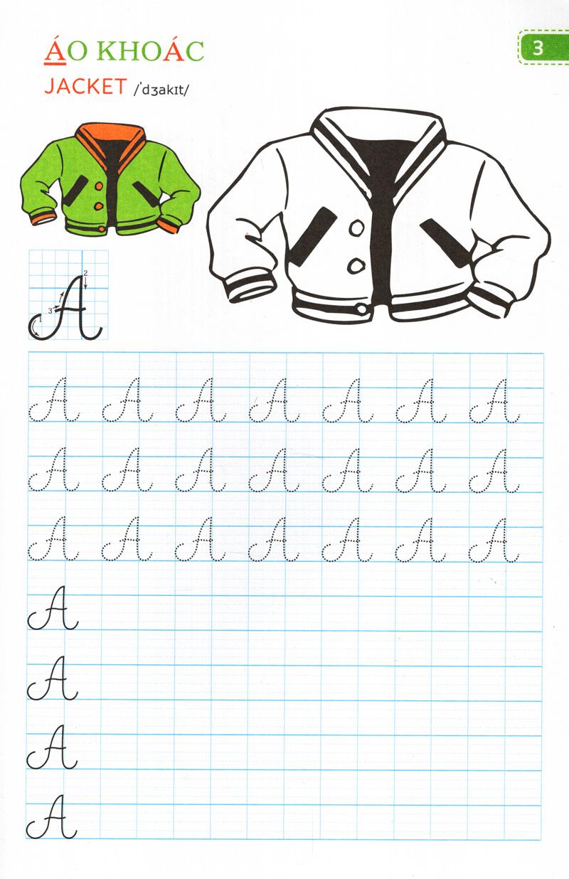 Sách Tập Viết Chữ Đẹp &amp; Tô Màu - Kiểu Chữ Hoa (Khổ Nhỏ)