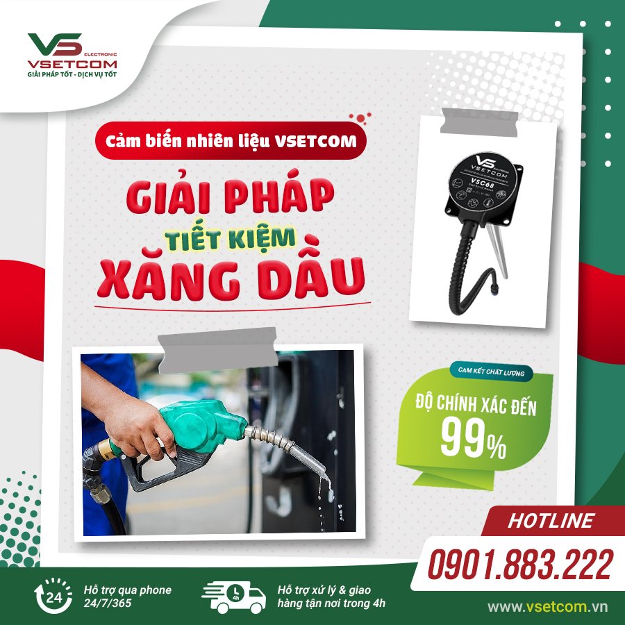 Thiết Bị Cảm Biến Nhiên Liệu VSC68 Giải Pháp Tiết Kiệm Xăng Dầu Kiểm Soát Mức Sử Dụng Nhiên Liệu