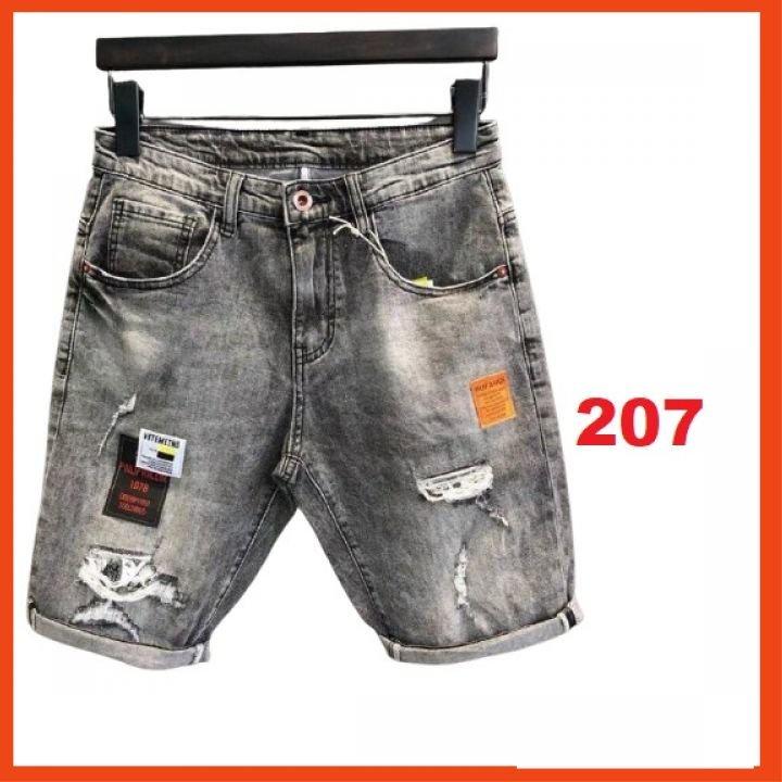 Quần short jean chất bò co giãn- quần lửng nam nhiều mẫu thời trang TINA ms207