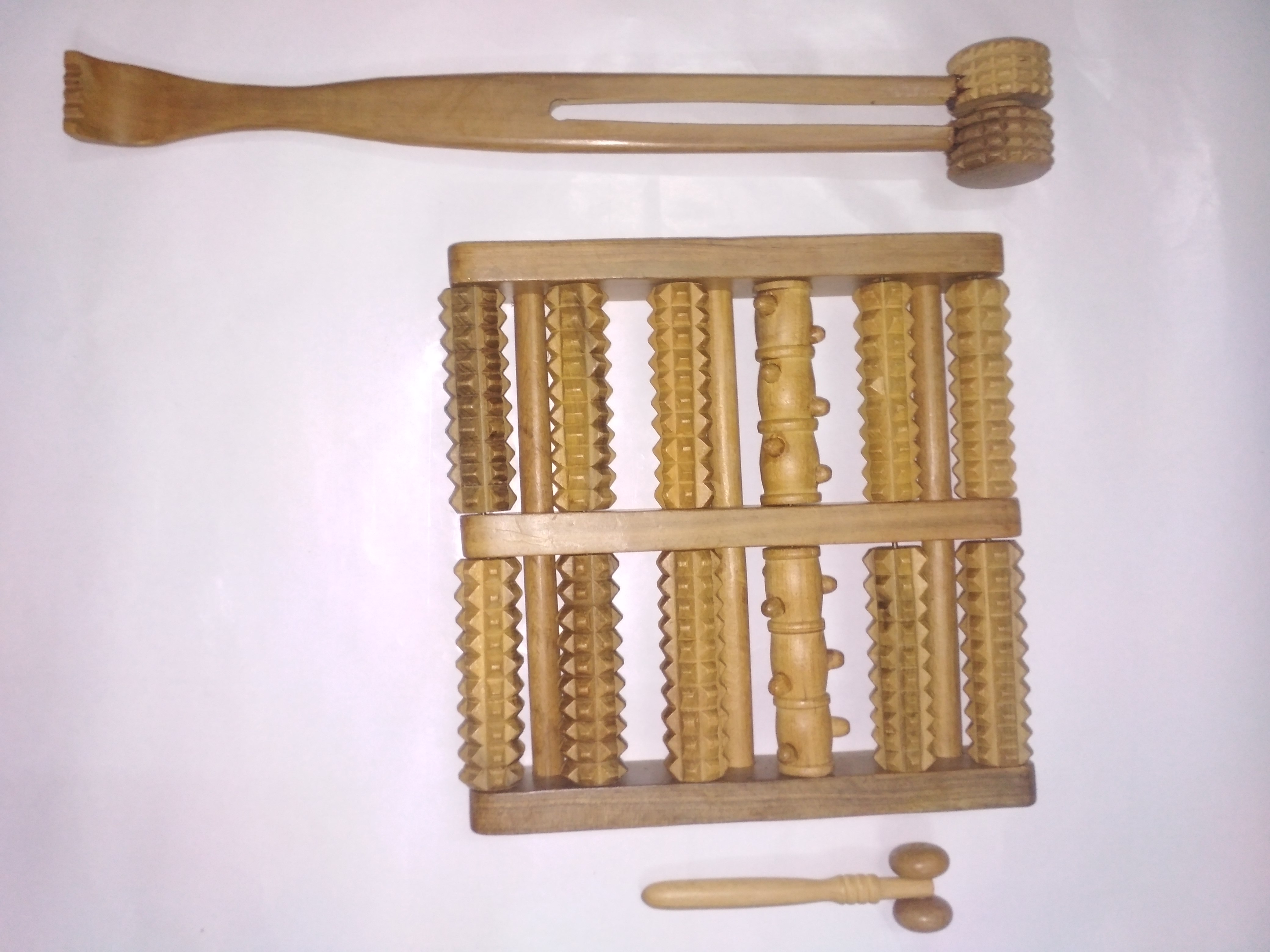 Combo bộ lăn chân, lưng, da mặt gỗ bách xanh.